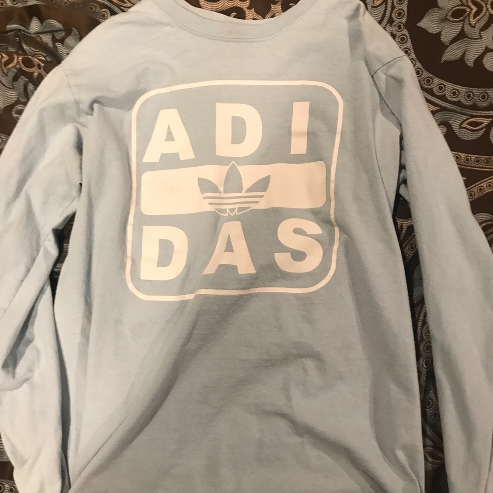 Adidas baby blue long sleeve shirt!